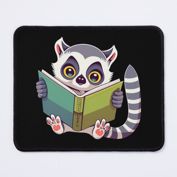 Item preview, Bookworm Lemur, funny gifts for book and lemur lovers designed and sold by V-Tee.