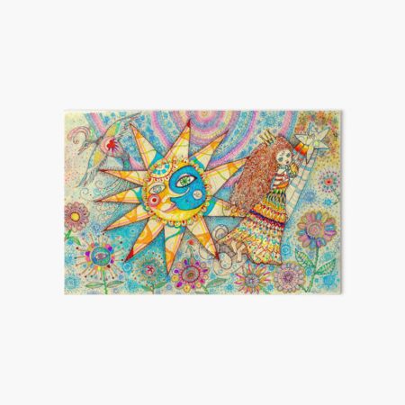 The Lady, The Sun and The Shooting Star Art Board Print
