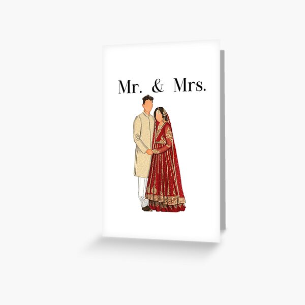 Item preview, Indian Wedding couple "Mr & Mrs" designed and sold by WGPEvents.