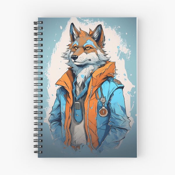 Item preview, Charming wolf in a gadgetpunk jacket designed and sold by zkopix.