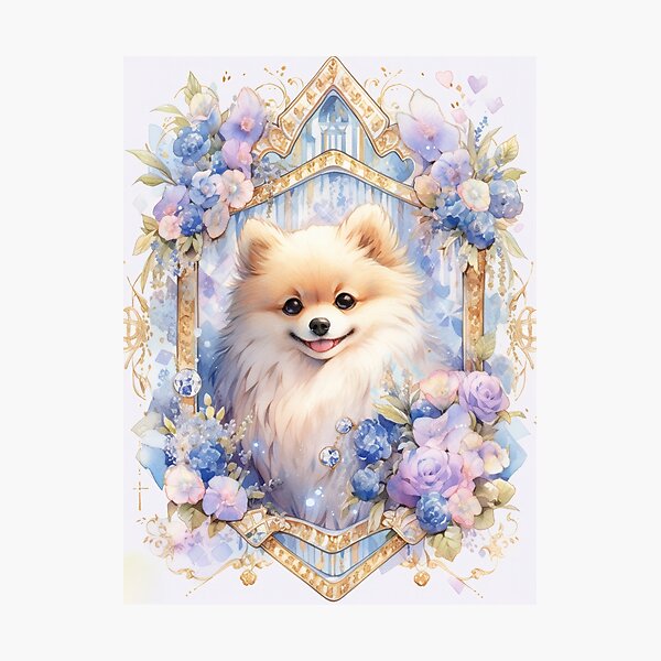 Cute Pomeranian Anime Eats, Plays, Runs and Smiles Stock Illustration -  Illustration of domestic, purebred: 269581306