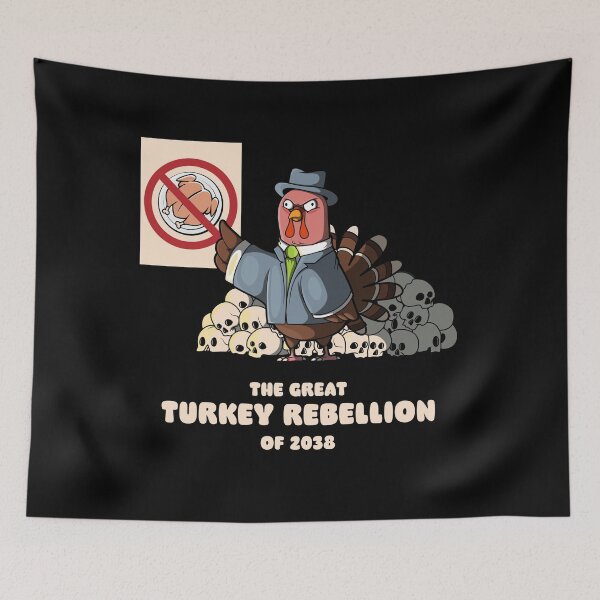 Item preview, Funny Christmas Thanksgiving Turkey (on dark colors) designed and sold by messy-nessie.