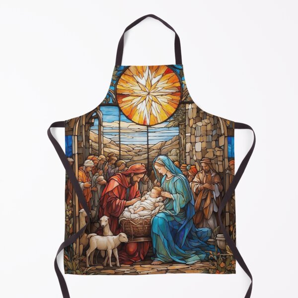 Artikelvorschau, Buntglaskunst, Geburt des christlichen Erlösers – Jesus entworfen und verkauft von HeavenArtStudio.