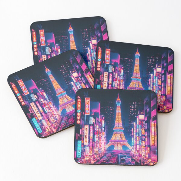 Item preview, Tokyo Neon Wonderland With Eiffel tower designed and sold by Mano-World.