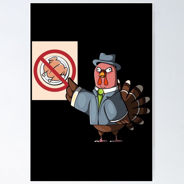 Item preview, Don't eat Turkey - Funny Christmas Thanksgiving Protesting Turkey designed and sold by messy-nessie.
