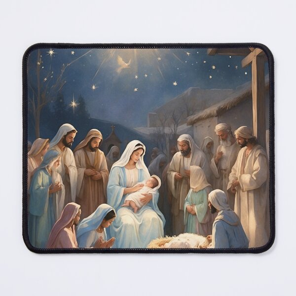 Item preview, Christmas Birth of Christ, Christian Nativity Art - Jesus designed and sold by HeavenArtStudio.