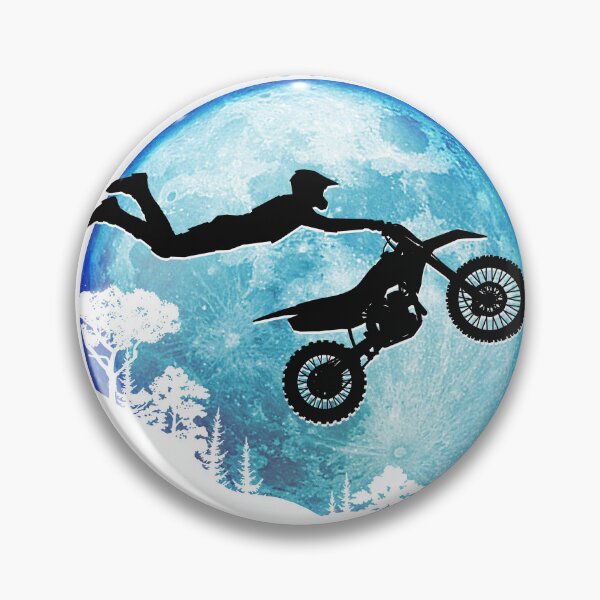 Item preview, Fly Me To The Moon-Motocross Stunt Biker T-shirt designed and sold by Shlomo Cohen.