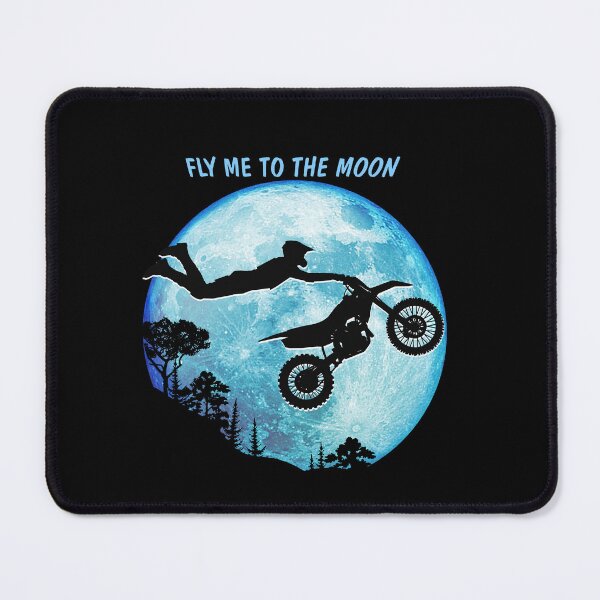 Item preview, Fly Me To The Moon-Motocross Stunt Biker T-shirt designed and sold by Shlomo Cohen.
