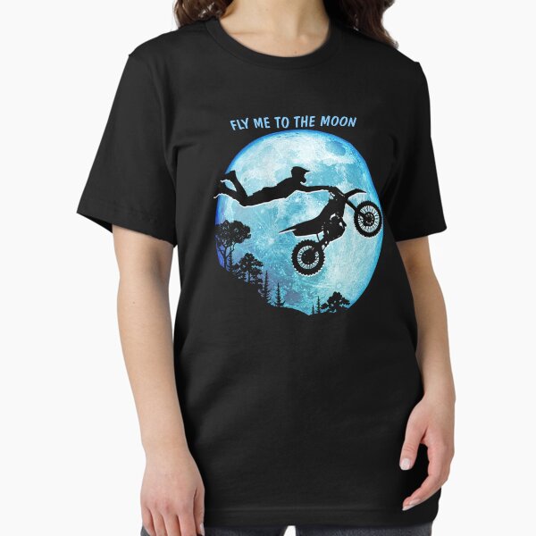 Item preview, Fly Me To The Moon-Motocross Stunt Biker T-shirt designed and sold by Shlomo Cohen.
