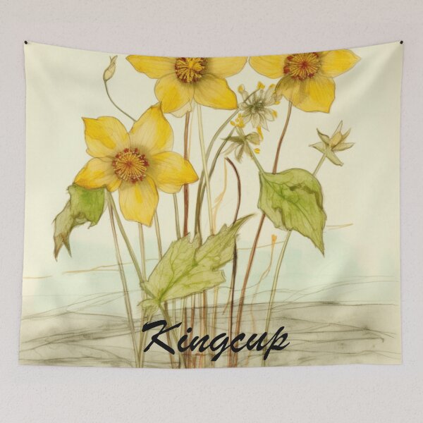 Item preview, Kingcup Flowers Inspired By My Mothers Flower Paintings  designed and sold by CDC40.