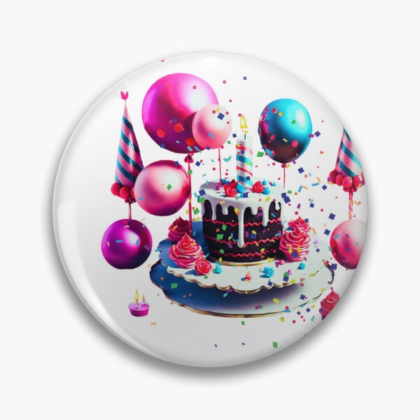 Item preview, A CHRISTMAS BIRTHDAY CAKE WITH CONFETTI, BALLOONS AND BALLS designed and sold by sweetees4u.