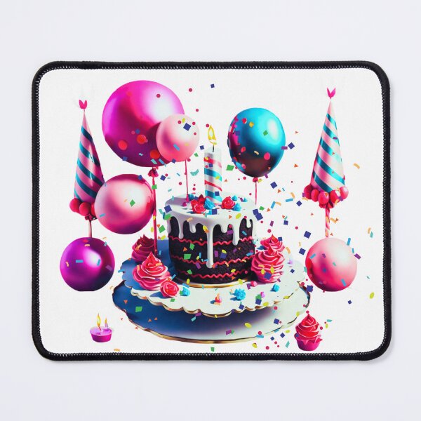 Item preview, A CHRISTMAS BIRTHDAY CAKE WITH CONFETTI, BALLOONS AND BALLS designed and sold by sweetees4u.