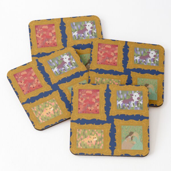 Item preview, Flower cow cat and anything but lovers painting  designed and sold by ScarletDesigns3.