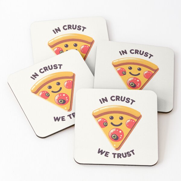 Item preview, In Crust We Trust - Retro Pizza Slice Art designed and sold by Retro Travel Design.