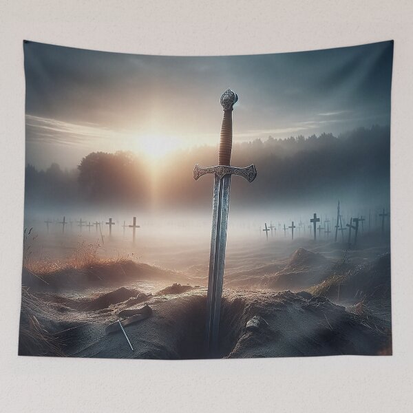 Item preview, Silent Honor: Sword of the Fallen Warrior designed and sold by darkfantasy-atk.