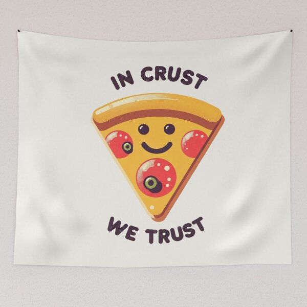 Item preview, In Crust We Trust - Retro Pizza Slice Art designed and sold by Retro Travel Design.