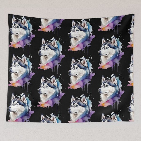 Artikelvorschau, Aquarell Hund Husky Sibirier entworfen und verkauft von koolcreative.