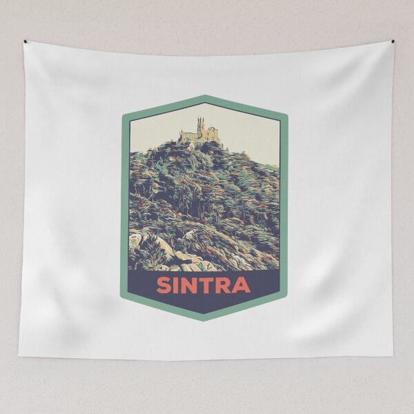 Item preview, Sintra Pena Palace Illustration Print - Portuguese Artwork designed and sold by Lemomo-artworks.