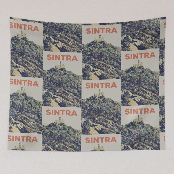 Item preview, Sintra Pena Palace Illustration Print - Portuguese Artwork designed and sold by Lemomo-artworks.