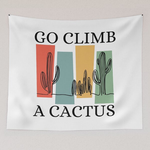 Item preview, Go Climb A Cactus Succulent Plant Funny Retro Cactus designed and sold by Wiss2Arts.