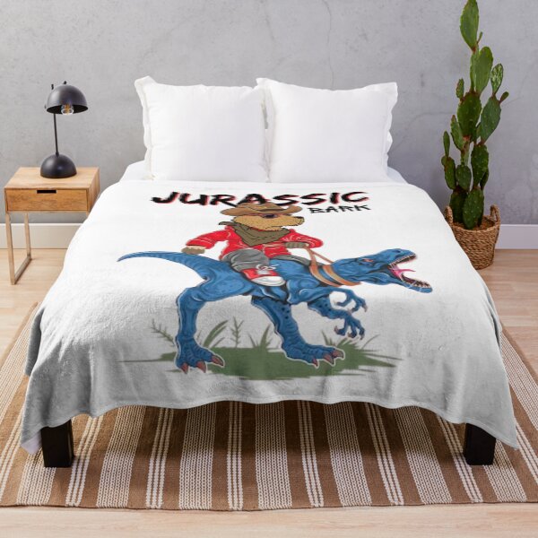 Item preview, Jurassic Bark Dog Riding Dinosaur Funny Dog Pun designed and sold by PunchlinePrints.