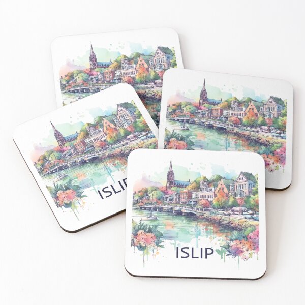 Item preview, Islip New York Watercolor Illustration designed and sold by PaintMeWorld.