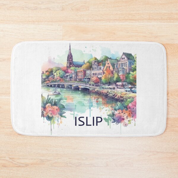 Item preview, Islip New York Watercolor Illustration designed and sold by PaintMeWorld.