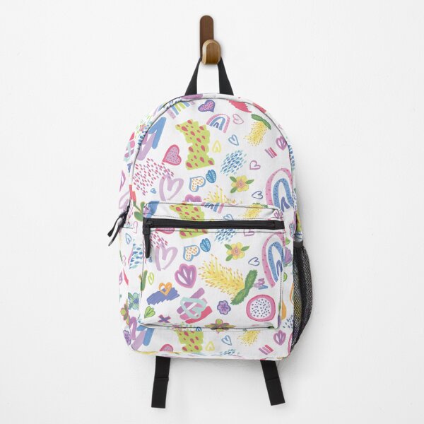 Item preview, Pastel Rainbows and Flowers in White designed and sold by FuriByDesign.