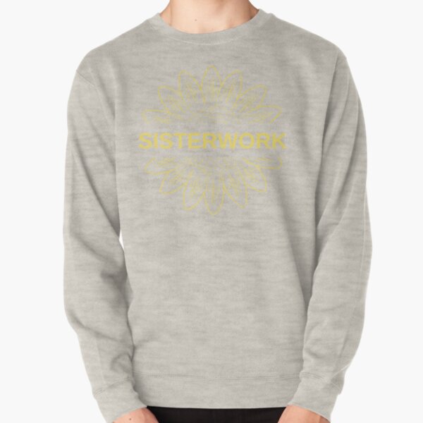 Sisterwork Yellow Text Pullover Sweatshirt