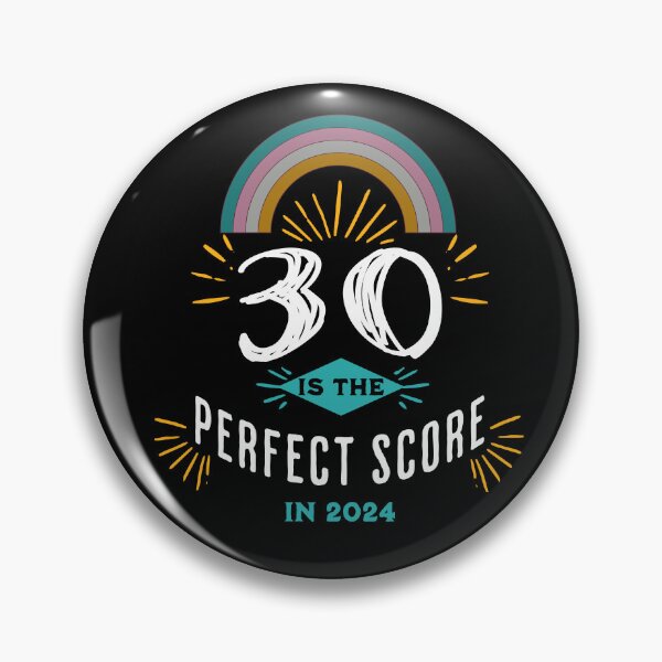 Item preview, Turning 30 in 2024, Pastel Rainbow, 30 is the perfect score for 2024, birthday gift  designed and sold by CORINNE W.