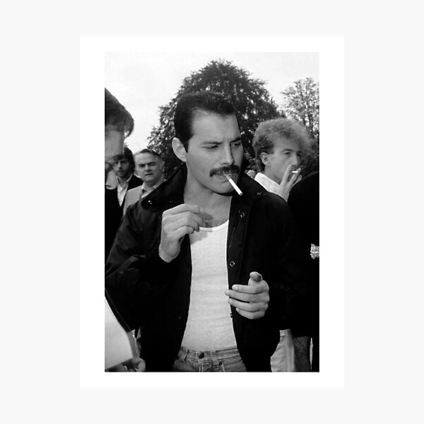 Item preview, Freddie Mercury 1980’s Smoking Paparazzi Photo designed and sold by wheezyprint.