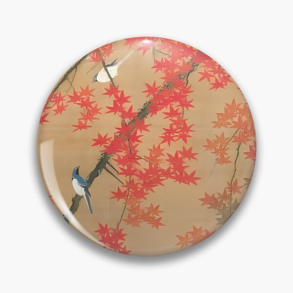 Item preview, Ukiyo-e Majestic Maple Tree and Playful Birds by Ito Jakuchu - Upsized Edition designed and sold by EmeraldeaArt.