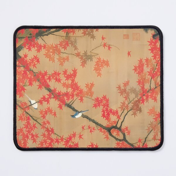 Item preview, Ukiyo-e Majestic Maple Tree and Playful Birds by Ito Jakuchu - Upsized Edition designed and sold by EmeraldeaArt.