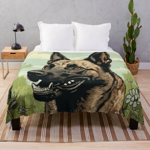 Item preview, cool Belgian Shepherd Malinois dog retro vintage style designed and sold by WallyPink.