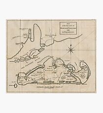 Vintage Map of Martha's Vineyard (1782) Photographic Print