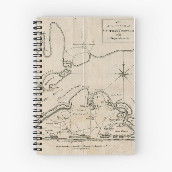 Item preview, Vintage Map of Martha's Vineyard (1782) designed and sold by BravuraMedia.
