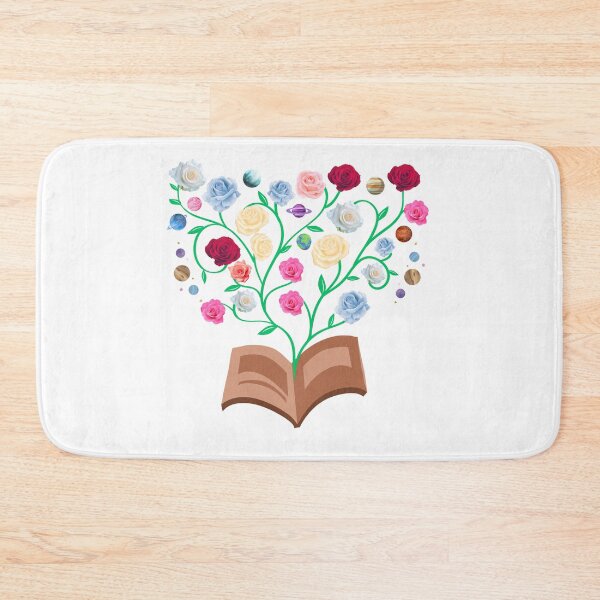 Item preview, Flowers Growing From Book | Many beautiful roses blooming with planets | Little Blue Flowers S designed and sold by CircinusStore.