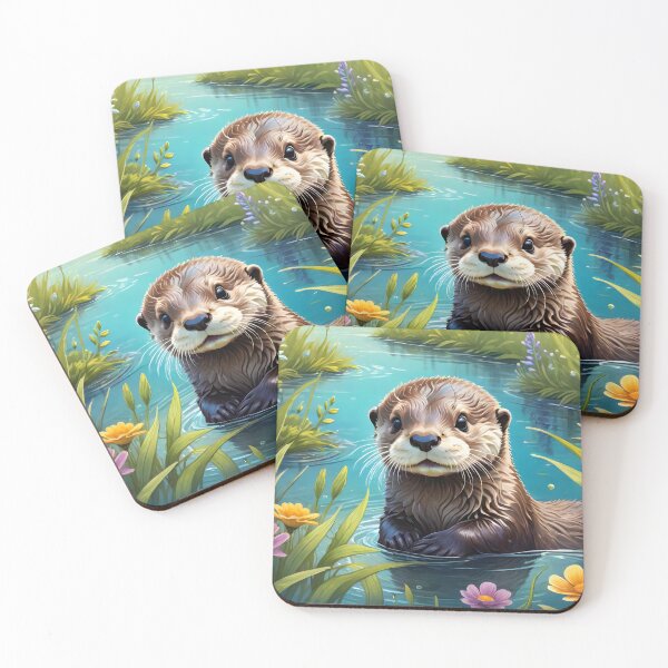 Item preview, Artistic sea otter and happy days designed and sold by pixelartestudio.