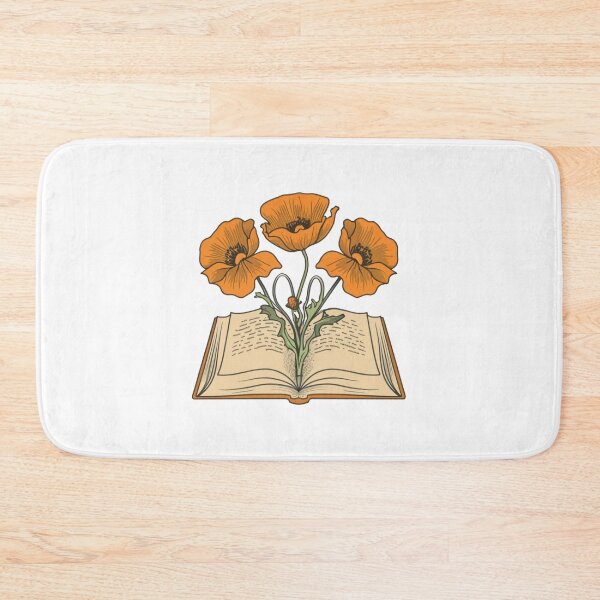 Item preview, Flowers Growing From Book | Orange California Poppies designed and sold by CircinusStore.