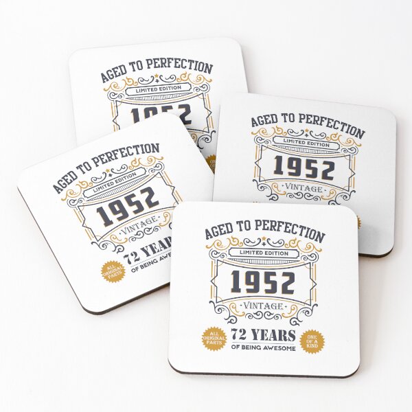 Item preview, Aged To Perfection 1952 Limited Edition, 72th Birthday Gift 72 years of Being Awesome Vintage designed and sold by DjenShop.