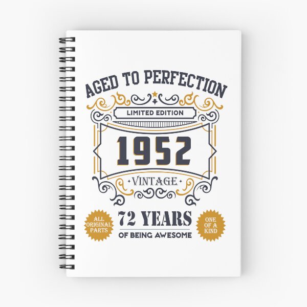 Item preview, Aged To Perfection 1952 Limited Edition, 72th Birthday Gift 72 years of Being Awesome Vintage designed and sold by DjenShop.