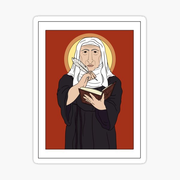 Vista previa del artículo con la obra «Hildegarda de Bingen», diseñado y vendido por TheFeastDays.