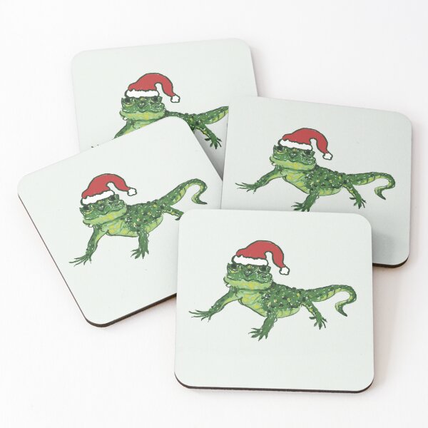 Item preview, Lizard in a Christmas hat  designed and sold by Sophieaillustration .