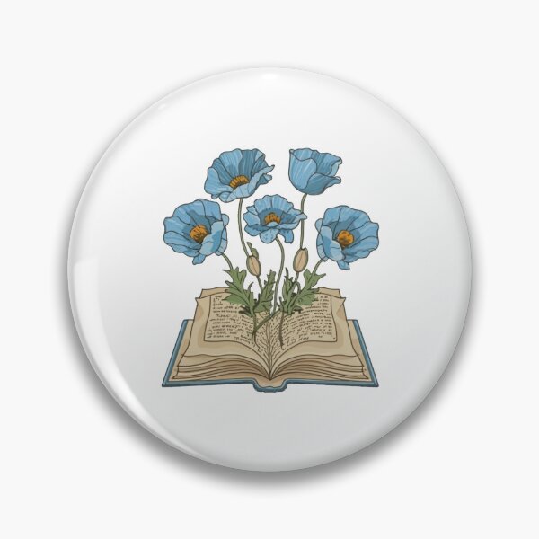 Item preview, Flowers Growing From Book | Blue California Poppies | Little Blue Flowers S designed and sold by CircinusStore.