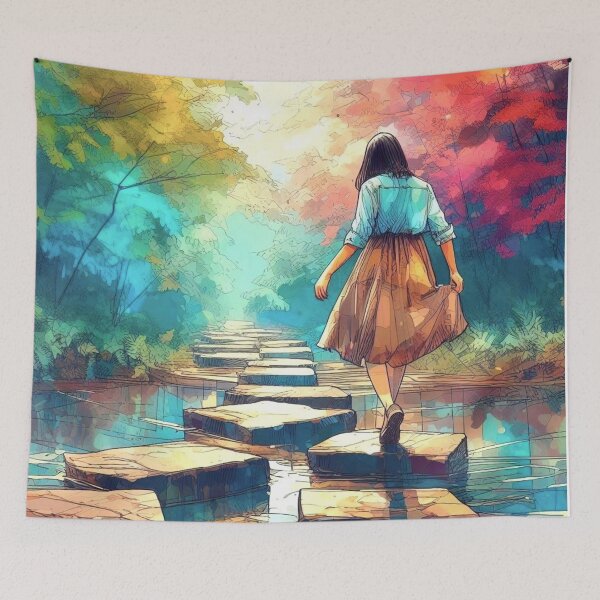 Item preview, Cross the stepping stones. designed and sold by growing-mom.