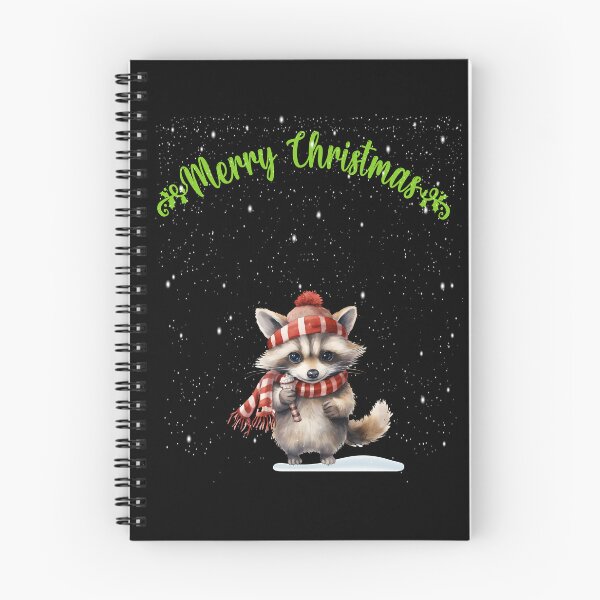 Item preview, Lindo mapache gorro de Papá Noel nieve Navidad designed and sold by Smix Pixels.
