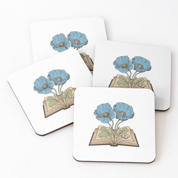 Item preview, Flowers Growing From Book | Two Blue California Poppies | Little Blue Flowers S designed and sold by CircinusStore.