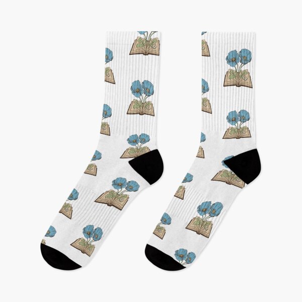 Item preview, Flowers Growing From Book | Two Blue California Poppies | Little Blue Flowers S designed and sold by CircinusStore.