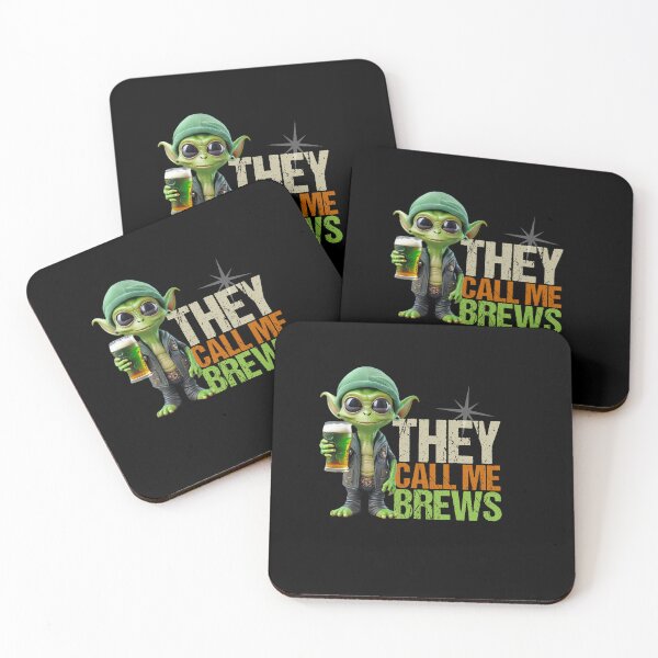 Item preview, Alien Drinking Beer Cool Extraterrestrial They Call Me Brews designed and sold by DAMOTAmagazine.