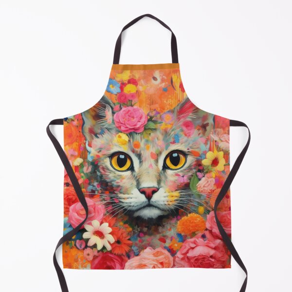 Item preview, Flower cat Abyssinian cat with yellow eyes designed and sold by WallyPink.